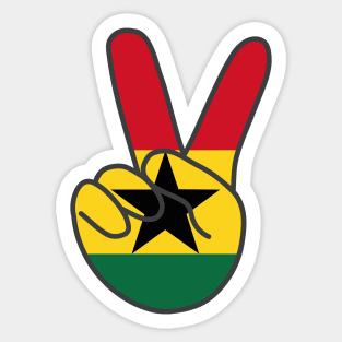 Ghana Flag V Sign Sticker